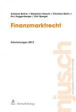 Cover-Bild Finanzmarktrecht, Entwicklungen 2013
