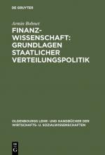 Cover-Bild Finanzwissenschaft: Grundlagen staatlicher Verteilungspolitik