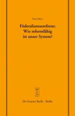 Cover-Bild Föderalismusreform: Wie reformfähig ist unser System?