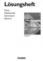 Cover-Bild Fokus Mathematik - Gymnasium - Ausgabe N / 5. Schuljahr - Lösungen zum Schülerbuch