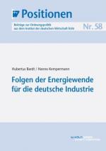 Cover-Bild Folgen der Energiewende für die deutsche Industrie