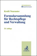 Cover-Bild Formularsammlung für Rechtspflege und Verwaltung