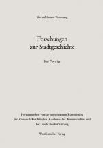Cover-Bild Forschungen zur Stadtgeschichte