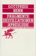 Cover-Bild Fragmente - Destillationen - Aprèslude (Cotta's Bibliothek der Moderne, Bd. 58)