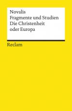 Cover-Bild Fragmente und Studien. Die Christenheit oder Europa