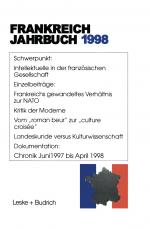 Cover-Bild Frankreich-Jahrbuch 1998