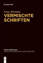Cover-Bild Franz Brentano: Sämtliche veröffentlichte Schriften / Vermischte Schriften