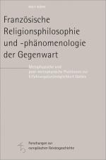 Cover-Bild Französische Religionsphilosophie und -phänomenologie der Gegenwart