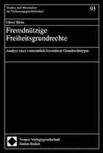 Cover-Bild Fremdnützige Freiheitsgrundrechte