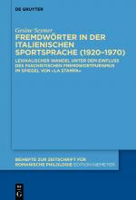 Cover-Bild Fremdwörter in der italienischen Sportsprache (1920–1970)