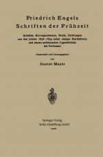 Cover-Bild Friedrich Engels Schriften der Frühzeit