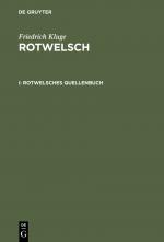 Cover-Bild Friedrich Kluge: Rotwelsch / Rotwelsches Quellenbuch