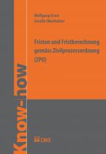 Cover-Bild Fristen und Fristberechnung gemäss Zivilprozessordnung (ZPO)