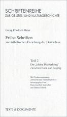 Cover-Bild Frühe Schriften zur ästhetischen Erziehung der deutschen
