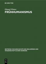 Cover-Bild Frühhumanismus