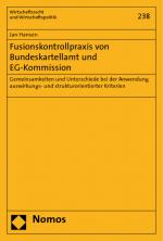 Cover-Bild Fusionskontrollpraxis von Bundeskartellamt und EG-Kommission