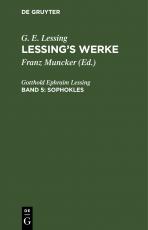 Cover-Bild G. E. Lessing: Lessing’s Werke / Sophokles