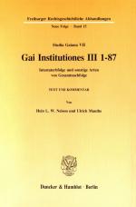 Cover-Bild Gai Institutiones III 1 - 87.