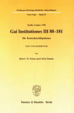 Cover-Bild Gai Institutiones III 88 - 181.
