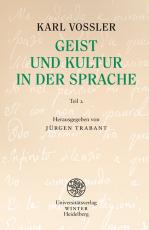 Cover-Bild Geist und Kultur in der Sprache / Teil 2 (Seite 119 bis 250 im Originalmanuskript)