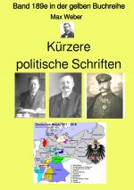 Cover-Bild gelbe Buchreihe / Kürzere politische Schriften – Band 189e in der gelben Buchreihe – bei Jürgen Ruszkowski