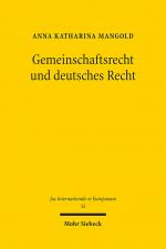 Cover-Bild Gemeinschaftsrecht und deutsches Recht