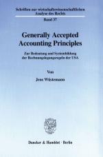 Cover-Bild Generally Accepted Accounting Principles.