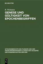 Cover-Bild Genese und Gültigkeit von Epochenbegriffen