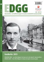 Cover-Bild GeoBerlin 2015 - DYNAMISCHE ERDE – von Alfred Wegener bis heute und in die Zukunft. Exkursionsführer - DYNAMIC EARTH – from Alfred Wegener to today and beyond. Excursion guide