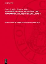 Cover-Bild Georg F. Meier; Barbara Meier: Handbuch der Linguistik und Kommunikationswissenschaft / Sprache, Sprachentstehung, Sprachen