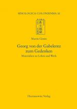 Cover-Bild Georg von der Gabelentz zum Gedenken