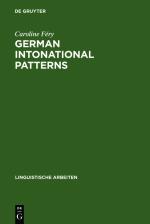 Cover-Bild German intonational Patterns