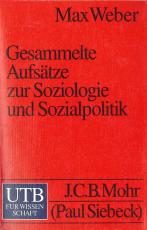 Cover-Bild Gesammelte Aufsätze zur Soziologie und Sozialpolitik