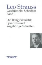 Cover-Bild Gesammelte Schriften, Band 1: Die Religionskritik Spinozas und zugehörige Schriften