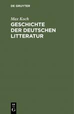 Cover-Bild Geschichte der deutschen Litteratur
