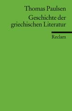 Cover-Bild Geschichte der griechischen Literatur