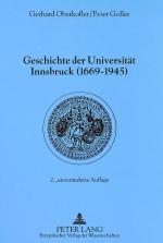 Cover-Bild Geschichte der Universität Innsbruck (1669-1945)