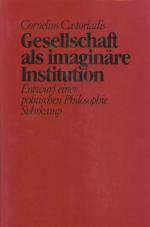 Cover-Bild Gesellschaft als imaginäre Institution