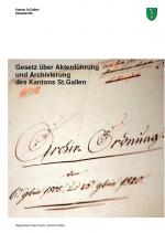 Cover-Bild Gesetz über Aktenführung und Archivierung des Kantons St.Gallen