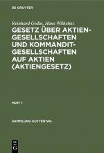 Cover-Bild Gesetz über Aktiengesellschaften und Kommanditgesellschaften auf Aktien (Aktiengesetz)