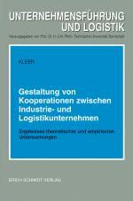Cover-Bild Gestaltung von Kooperationen zwischen Industrie- und Logistikunternehmen