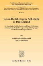 Cover-Bild Gesundheitsbezogene Selbsthilfe in Deutschland.