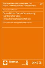 Cover-Bild Gewerbliche Prozessfinanzierung in internationalen Investitionsschiedsverfahren