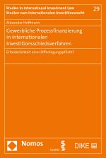 Cover-Bild Gewerbliche Prozessfinanzierung in internationalen Investitionsschiedsverfahren