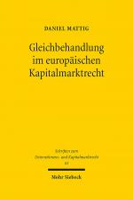 Cover-Bild Gleichbehandlung im europäischen Kapitalmarktrecht