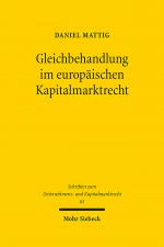 Cover-Bild Gleichbehandlung im europäischen Kapitalmarktrecht