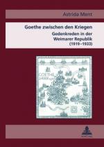 Cover-Bild Goethe zwischen den Kriegen