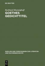 Cover-Bild Goethes Gedichttitel