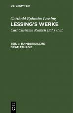Cover-Bild Gotthold Ephraim Lessing: Lessing’s Werke / Hamburgische Dramaturgie