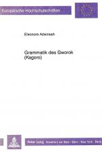 Cover-Bild Grammatik des Gworok (Kagoro)